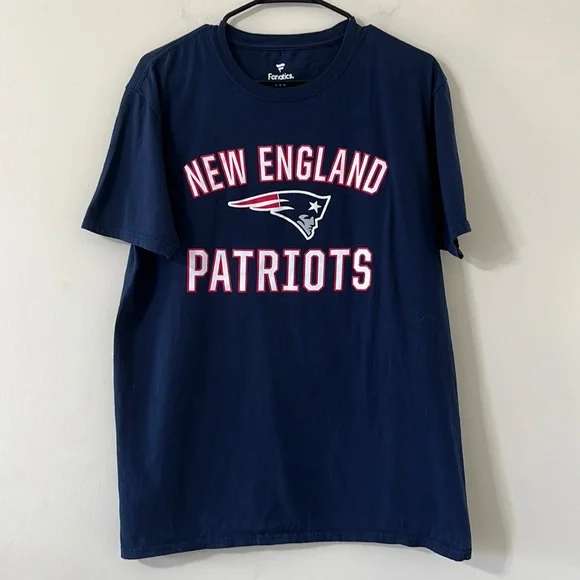 Fanatics New England Patriots Navy 100% Cotton Tee Size Large - Picture 2 of 6
